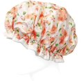 thumbnail image 3 of ORUYROP Allylew Réutilisables Chapeaux de Douche Imperméables pour les Femmes pour les Cheveux Longs, Fleur de Pêche, 3 of 4
