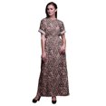 thumbnail image 1 of Bimba Robe Longue d'Été en Rayonne à Imprimé Géométrique Triangulaire, Manches Kimono, Fente - Petit, 1 of 6