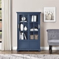thumbnail image 3 of Ameriwood Home Aaron Lane Bookcase with Sliding Glass Doors, White, 3 of 8