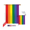 thumbnail image 1 of Breeze Decor 15100 Rainbow 2-Sided Vertical Impression House Flag - 28 x 40 in., 1 of 1