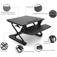 thumbnail image 3 of 37 inch Standing Desk Converter, Heavy Duty Height Adjustable Sit Stand Desk Riser with Keyboard Tray & Hold Dual Monitor for Office Home, 3 of 8