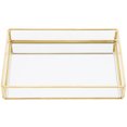 thumbnail image 1 of Oubit Jewelry Organizer Vintage Metal Glass Storage Box Gold Tray Jewelry Cosmetics Display Boxes(M), 1 of 8