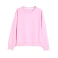 thumbnail image 3 of WUANDIXFA Chandails à Manches Longues pour Filles Chandail à Enfiler à Manches Longues Confortable Doux à la Mode et Décontracté Chandail à Col Rond à Manches Longues pour Filles Rose, 1-2 Ans, 3 of 6