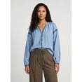 thumbnail image 3 of Devoted, Front Embroidered Tencel Shirt, Sizes XS-XL, 3 of 4