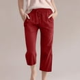 thumbnail image 2 of School Clothes for Girls Suet Pants for Girls Kids Comfortable High Waisted Wide Leg Pants Drawstring Elastic Trousers Comfy Straight Leg Long Pants With Pockets, 2 of 5