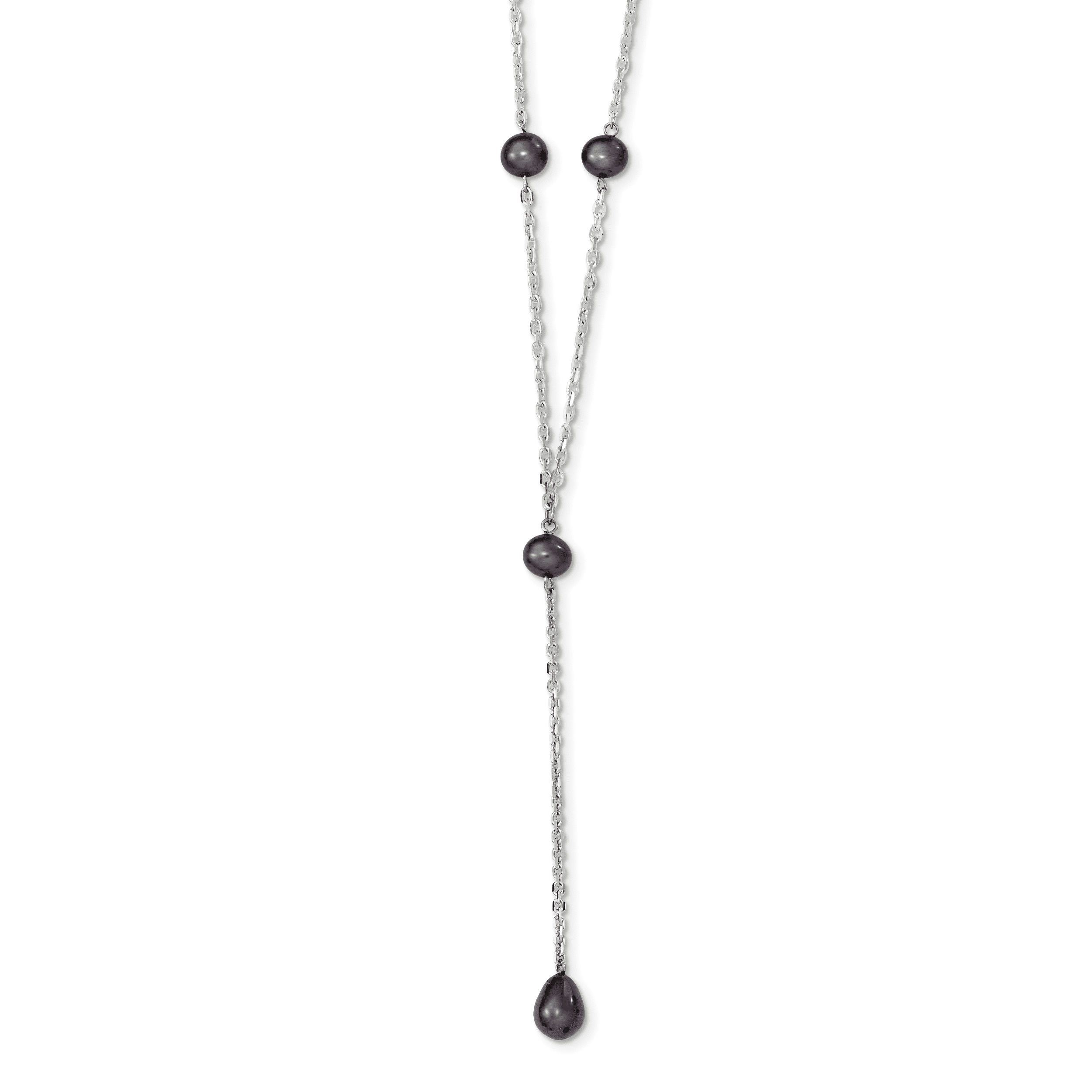 925 Sterling Silver Peacock Freshwater Cultured Pearl Necklace 16 Inch