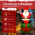 thumbnail image 3 of ft. Christmas Inflatable Santa Claus Waterproof 6 LED Lights Giant Inflatable Santa Gift Box with Floor Stakes and Ropes for Lawn Yard Garden Holiday Christmas Decoration, 3 of 8