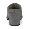 thumbnail image 2 of BLISSFUL STEP Women's Slides Block High Heels Slip on Pointed Toe Slide Mules Grey 8.5, 2 of 7