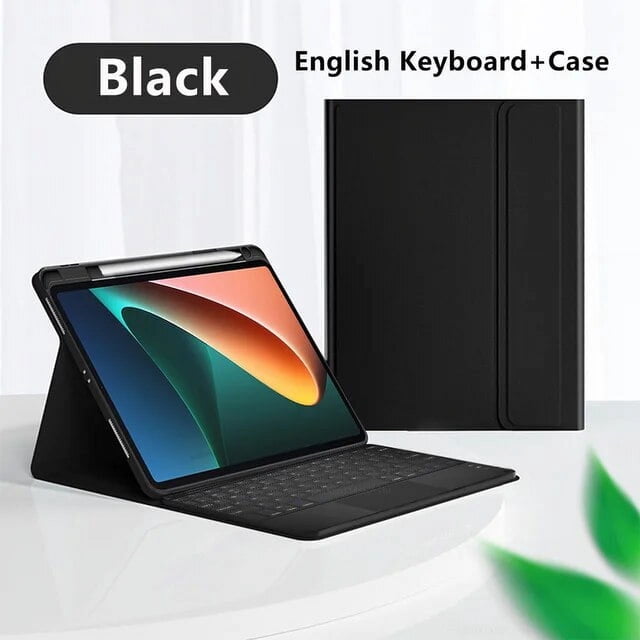 Keyboard Case for Xiaomi Mi Pad 5 6 Pro Keyboard Case Tablet Cover for MiPad 5 6 Redmi Pad Wireless Bluetooth Keyboard Case English Black Mi Pad 6 11inch