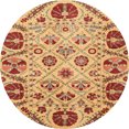 thumbnail image 1 of Ahgly Company Tapis d'Intérieur Ronds Abstraits Orange Tapis de Zone Abstraits, 3 Pieds Rond, 1 of 6