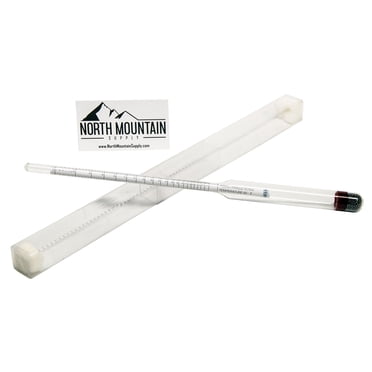 North Mountain Supply - Hydromètre en Verre NMSPT-H - Alcoomètre Étanche 0-200 et Tralle 0-100