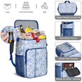 thumbnail image 3 of Floral and Leopard Artistic Design Backpack Cooler - 20L High Capacity, Multiple Pockets for Convenience, 3 of 5