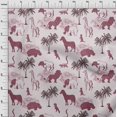 thumbnail image 4 of oneOone Velvet Light Pink Fabric Tropical Animal Sewing Craft Projects Fabric Prints By Yard 58 Inch Wide, 4 of 4