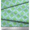 thumbnail image 3 of Soimoi Satin Silk Fabric Diagonal Check Print Fabric by The Yard 42 Inch Wide, 3 of 5