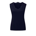 thumbnail image 4 of Pompotops Mode Femmes Décontracté Uni Manches Courtes Col en V Dentelle Gilet Blouse Hauts, 4 of 4
