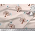 thumbnail image 3 of Soimoi Tissu Georgette Viscose Imprimé Oiseau & Arbre par Yard 42 Pouces de Large, 3 of 3