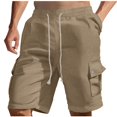 thumbnail image 2 of Weiqiqre Shorts Men Linen Shorts Casual Drawstring Summer Beach Shorts, 2 of 6