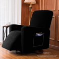 thumbnail image 4 of Subrtex Stretch 1-Piece Recliner Chair Cover Textured Grid Slipcover with Pockets, 4 of 6