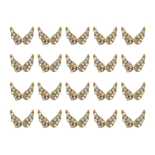 20 Pcs Strass Dos Plat Design Ailes Gemmes pour Ongles Art des Ongles Strass