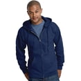 thumbnail image 1 of Hanes Ultimate Cotton Adult Fleece Full-Zip Hoodie , XL, Navy, 1 of 3