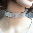 thumbnail image 3 of RKSTN Colliers pour Femmes Ras-de-Cou Diamant Cristal Strass Bijoux pour Dames Collier Blanc Bijoux Cadeaux Collier, 3 of 4