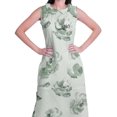 thumbnail image 2 of Moomaya Ensemble Kurta et Pantalon Sans Manches pour Femmes à Col Peter Pan Imprimé, Ensemble Ethnique 2 Pcs, 2 of 6