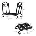 thumbnail image 2 of Gymax Support Pliable pour Bûches de Bois, Acier, Rangement pour Foyer, Noir, 2 of 10