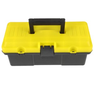 HEALEEP boîte à outils rectangulaire Boîte à outils en plastique noir pour le travail du bois 1Set