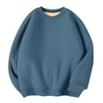 thumbnail image 1 of AherBiu Chandails à Col Rond pour Hommes Grande Taille Doublés en Molleton d'Hiver Décontractés Athlétiques de Gym d'Entraînement Chandails Unis, 1 of 4