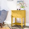 thumbnail image 2 of Ameriwood Home Franklin Table d'Appoint avec 2 Tiroirs en Jaune Moutarde, 2 of 11