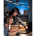 thumbnail image 2 of BINNIWEN Desk Lamp, Clamp 24W, Ultra Wide 4 Head Bars, 5 Color Modes Dimming, Multi-Screen Setup Desk Light for Home Office, Architect (Black, Adapte, 2 of 9