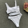 thumbnail image 4 of XZNGL Women Multi Color Sexy Solid Color High Waist Conjoined Body Swimsuit Bikini, 4 of 9