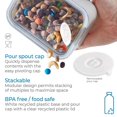 thumbnail image 2 of iDesign Recycled Plastic Small Dry Goods Kitchen Canister with Airtight Lid –800mL, White, 2 of 7