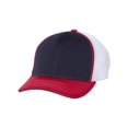 thumbnail image 2 of Richardson Pulse Sportmesh avec Casquette R-Flex, S-M, Bleu Marine-Blanc-Rouge Tri, 2 of 3