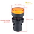 thumbnail image 2 of Unique Bargains 4Pcs AC/DC 110V Indicator Lights, Yellow LED, Flush Panel Mount 7/8' 22mm, 2 of 5