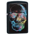 thumbnail image 1 of Zippo Briquet de Poche à Tête de Mort Colorée Noir Mat, 1 of 4