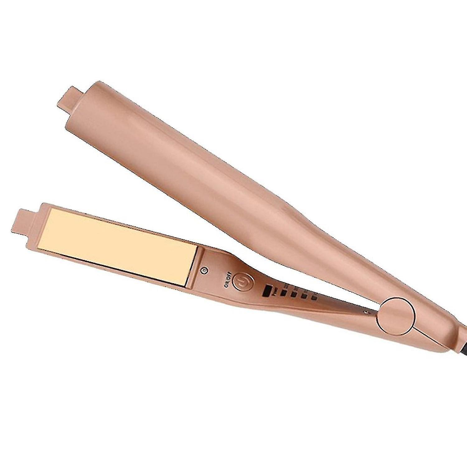 Hair Straighteners, Straightens & Curls, 100-230 Adjustable Temperature With Ceramic Plates - Gold