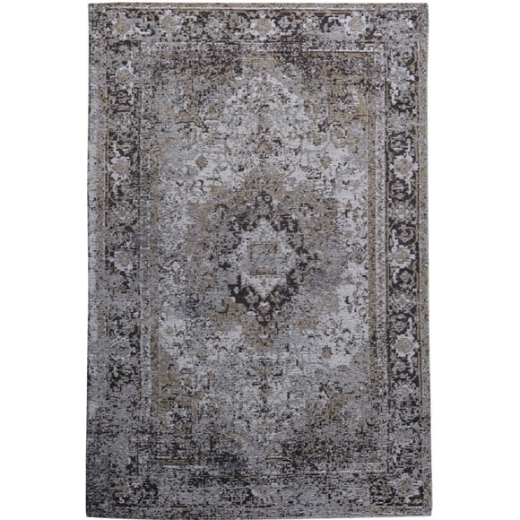 Home Decor Inc Grey Medallion Jacquard Area Rug – 48" x 72", Perfect for Living Room