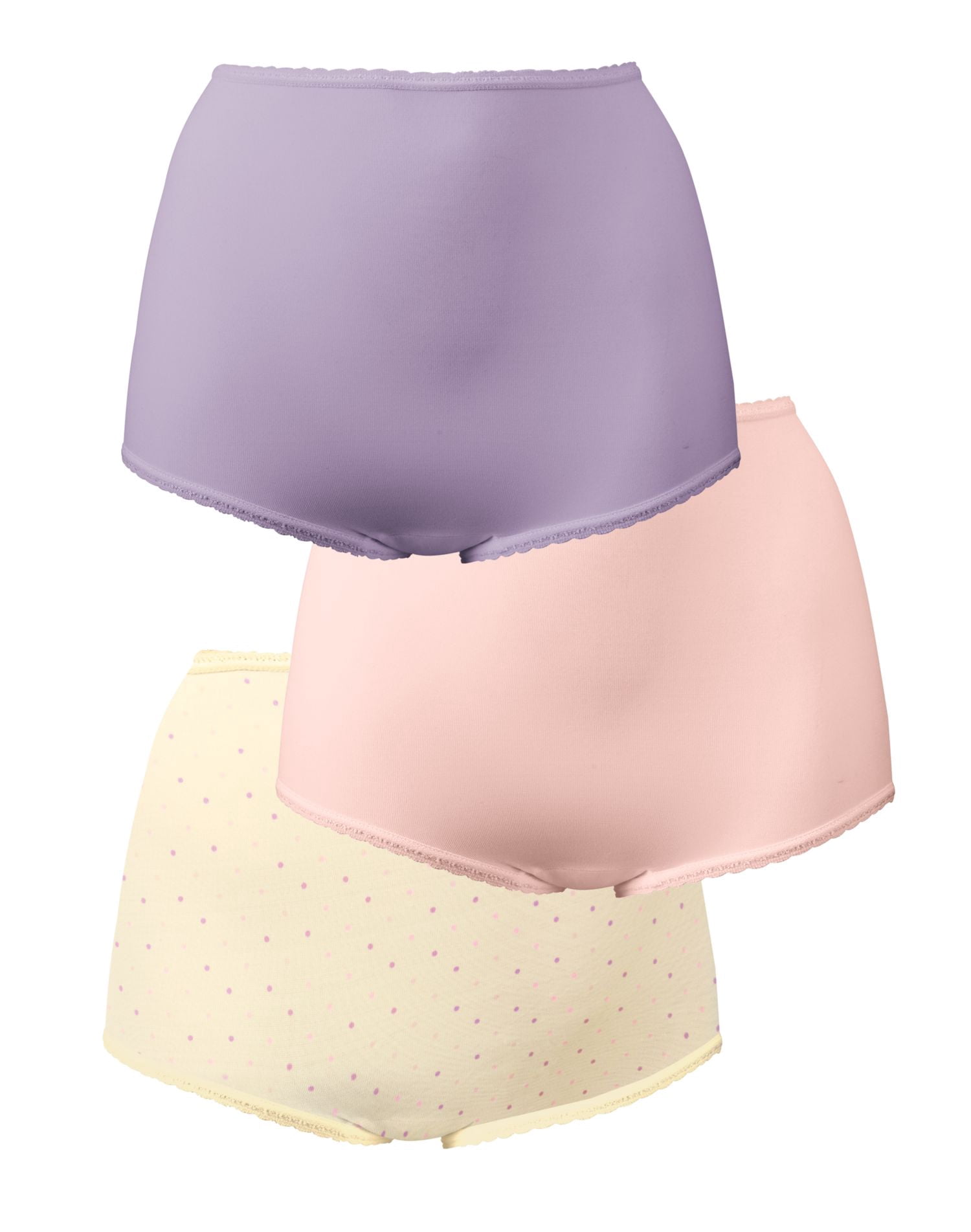 Bali Culotte Skimp Skamp pour Femmes, Lot de 3, 11, Figue Pourpre/rose Blush