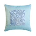 thumbnail image 1 of Pillow Cover, Blue Throw Pillow Cover, Textured Ribbon Pillow Cover, 18x18 inch (45x45 cm) Pillow Cover Decorative, Square Silk Pillowcase, Geometric Modern Throw - Sky Blue Love, 1 of 4