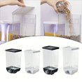 thumbnail image 3 of Bulk Cereals Jar Food Storage Container Oatmeal Dispenser Organizer Wall Mounted 1L White, 3 of 9