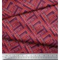 thumbnail image 3 of Soimoi Pink Silk Fabric Arrow & Triangle Geometric Printed Fabric 1 Yard 42 Inch Wide, 3 of 3