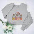 thumbnail image 2 of Culottes pour Femmes Femmes Manches Longues Chandails Maman Col Rond Chandail Ample Léger Blouse Hauts TP Gris, 2 of 7
