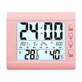 thumbnail image 1 of Lksixu Indoor Electronic Temperature Hygrometer Luminous Large Screen Digital Display Desktop Small Alarm Clock Household Temperature Hygrometer Household wet thermometer Electronics for Home Office, 1 of 6