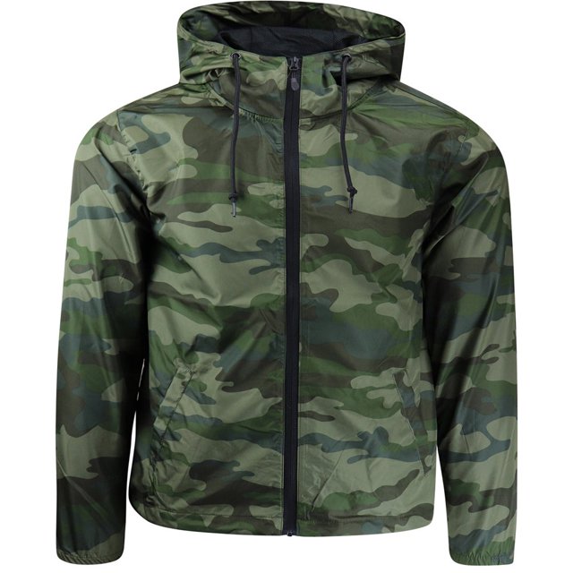 ShirtBANC Men‘s Windbreaker Jacket Hooded Lightweight Water Resistant Raincoat
