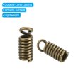 thumbnail image 4 of Unique Bargains Embouts de Cordon, 100 Pcs Embouts d'Extrémité de Ressort en Métal 3,5x8,5 mm Embouts à Sertir Tons Bronze, 4 of 5