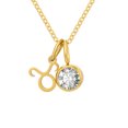 thumbnail image 1 of Collier Rune Tridimensionnel des Douze Constellations, Luxe Léger, Couleur, Collier Pierre de Naissance en Strass, Collier en Acier Inoxydable, 1 of 6