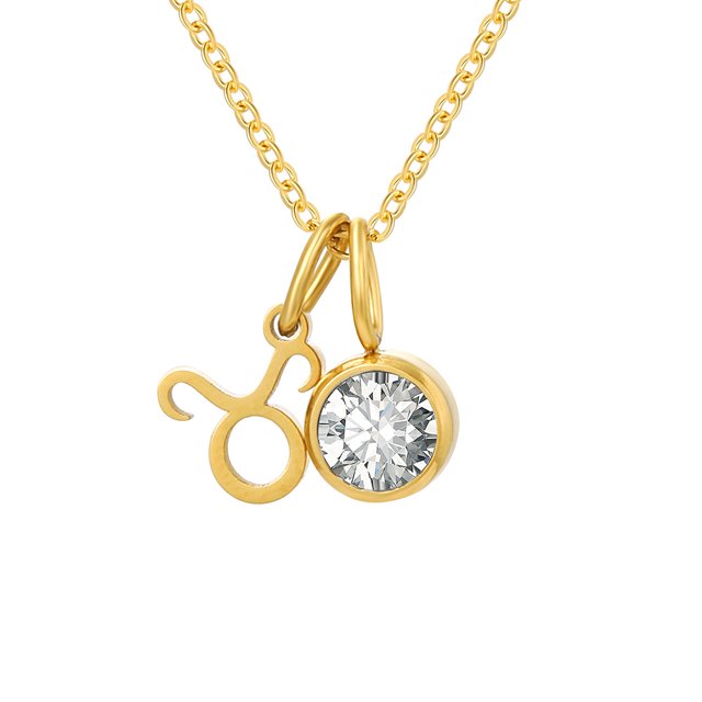 Collier Rune Tridimensionnel des Douze Constellations, Luxe Léger, Couleur, Collier Pierre de Naissance en Strass, Collier en Acier Inoxydable