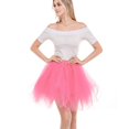 thumbnail image 2 of Ersazi Robes Modestes en Liquidation Femmes Rétro Jupe-Culotte Bouffante Jupe en Fil Danse Demi-Jupe Rouge Melon D\'eau 3TG, 2 of 6