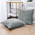 thumbnail image 3 of PiccoCasa Set of 2 Soft Water Repellent Throw Pillow Covers Light Gray 20x20 Inch, 3 of 7